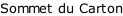 Sommet du Carton